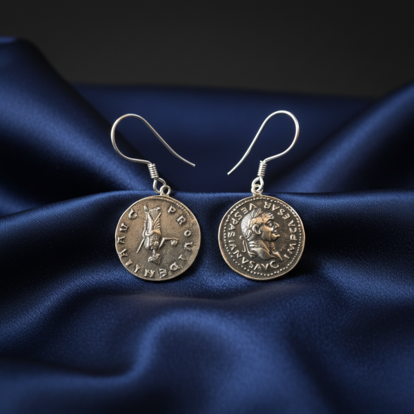 Antik Roma Sikke Replika Küpe